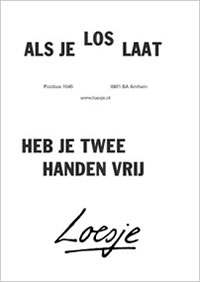 Als je loslaat heb je 2 handen vrij