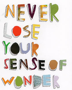 Never lose your sense of wonder